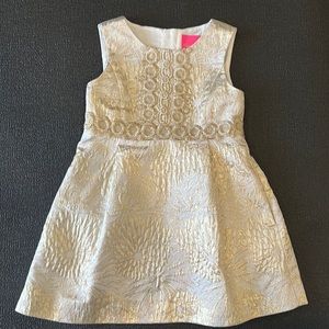 Girls Lilly Pulitzer Gold Dress